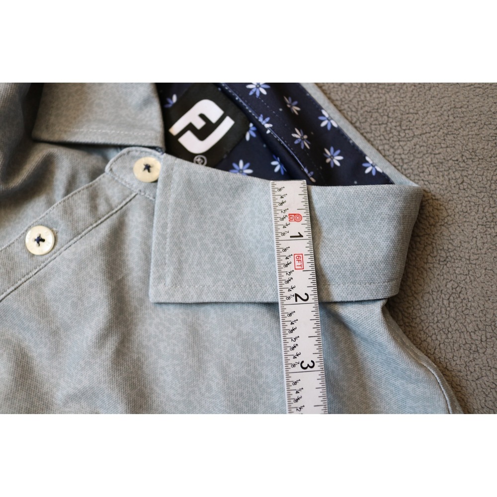 FOOTJOY Polo Shirt Mens XL Bull Valley Golf Club Gray Stretch Performance Lisle - Picture 8 of 13